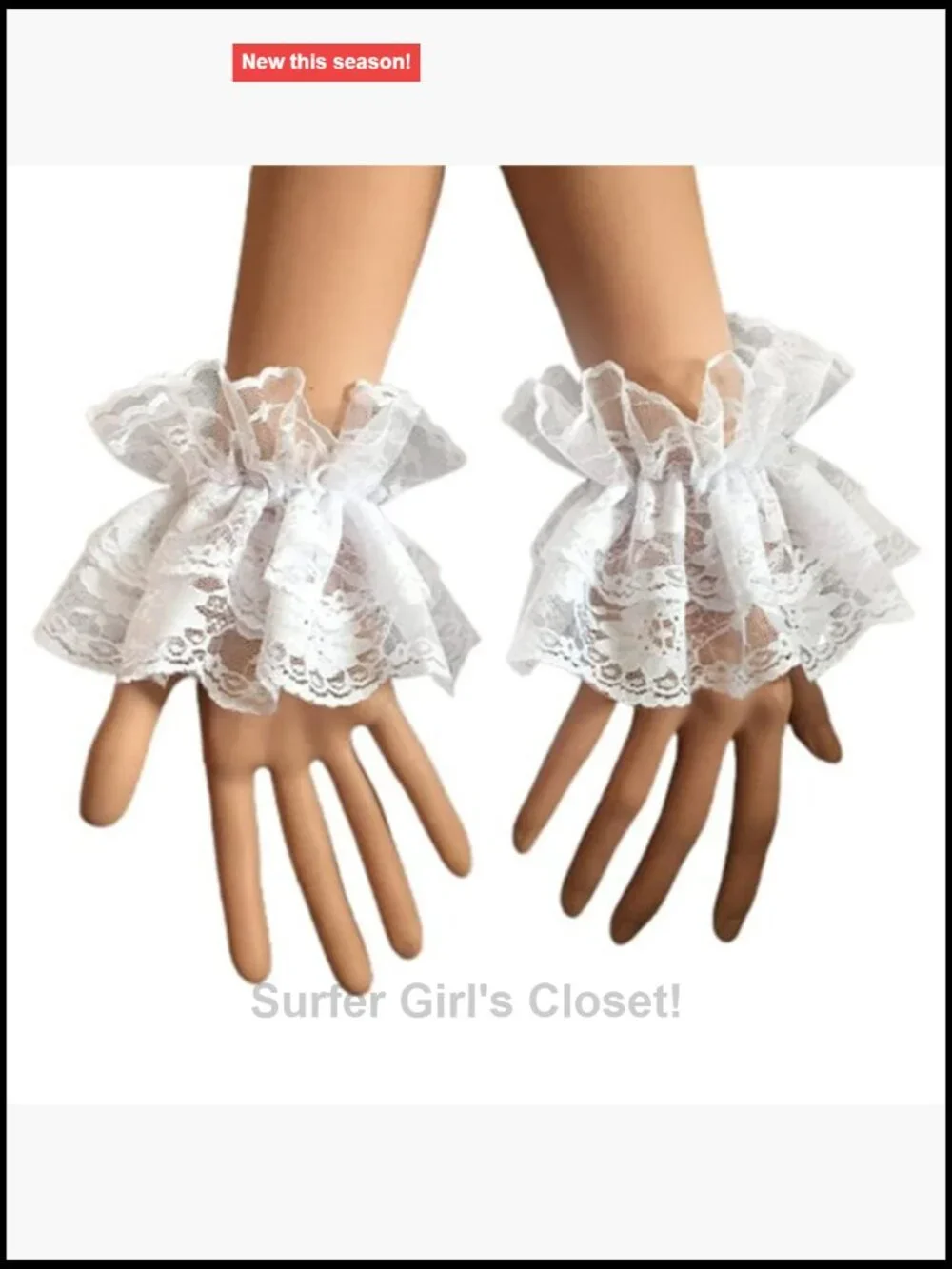 Lace Gloves Wrist Bracelet for Costume Party Tea Party